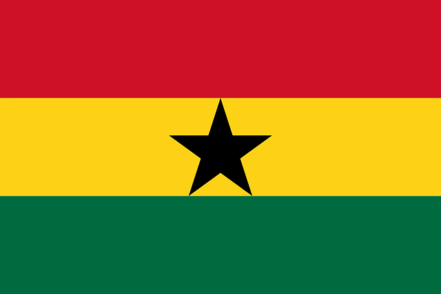 Die Nationalflagge Ghanas
